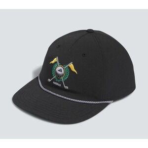 Men's Adidas Retro Five-Panel Golf Hat OSFM Black Lightweight Adjustable